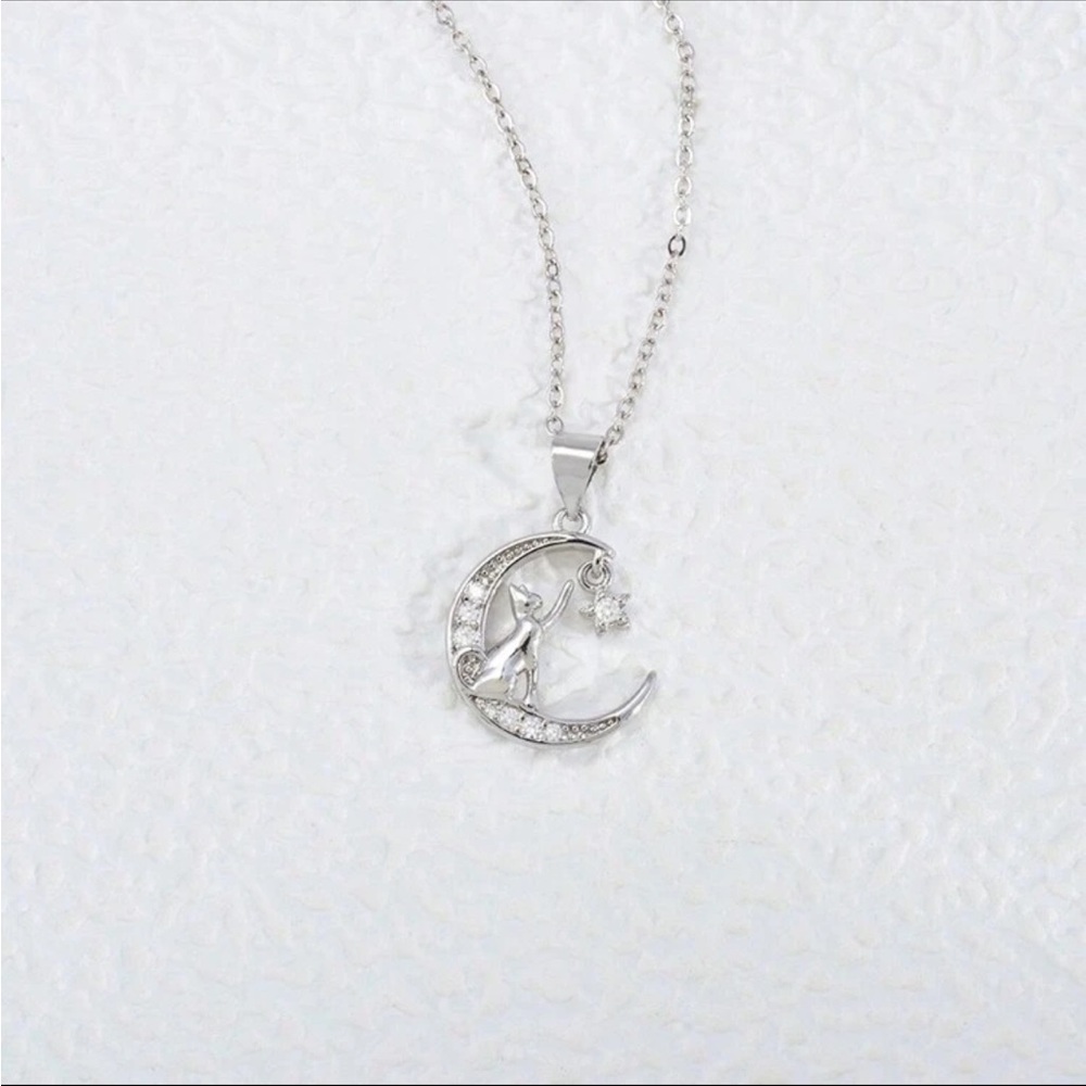 925 Sterling Silver Cat Necklace